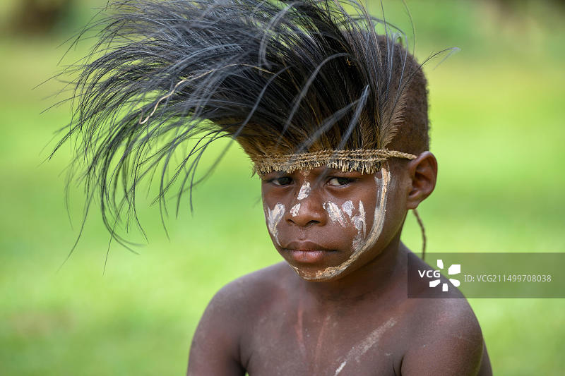巴布亚新几内亚的年轻人在图片素材