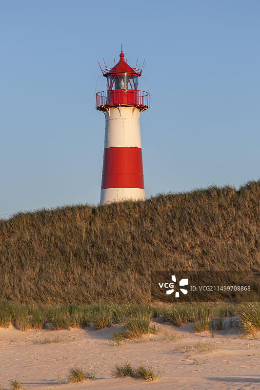 德国石勒苏益格-荷尔斯泰因锡尔特岛灯塔图片素材