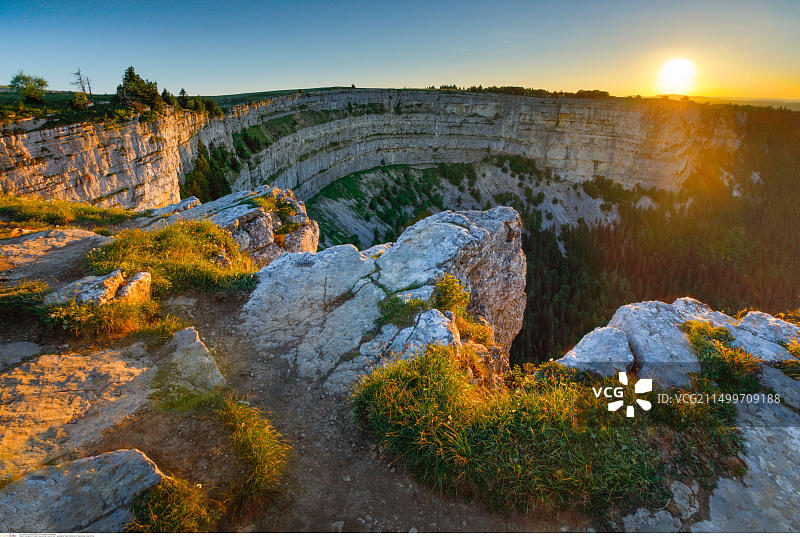 瑞士纳沙泰尔Creux du Van风光图片素材