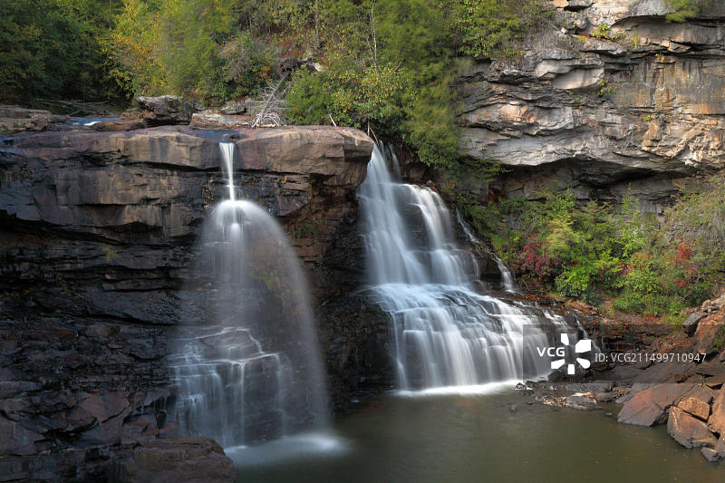 美国西弗吉尼亚州黑水瀑布州立公园黑水瀑布图片素材