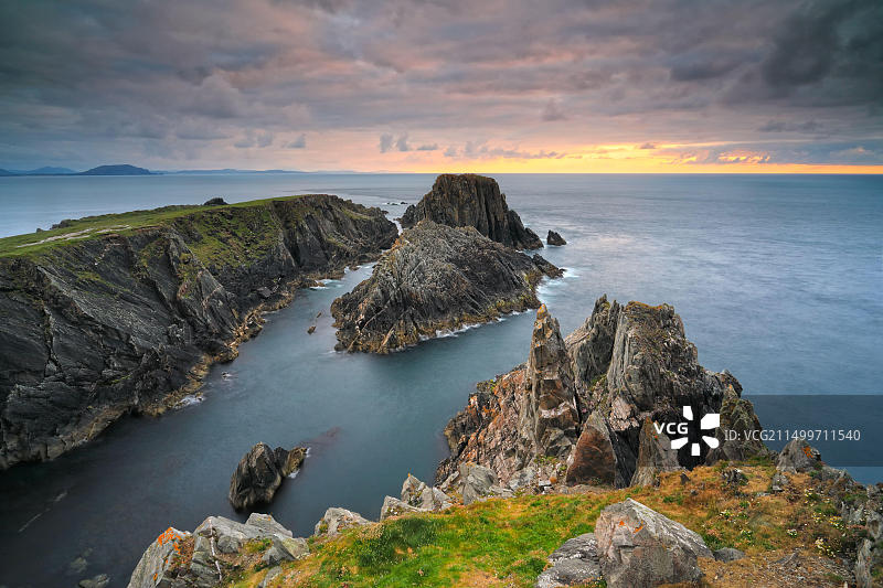 爱尔兰马林角日落图片素材