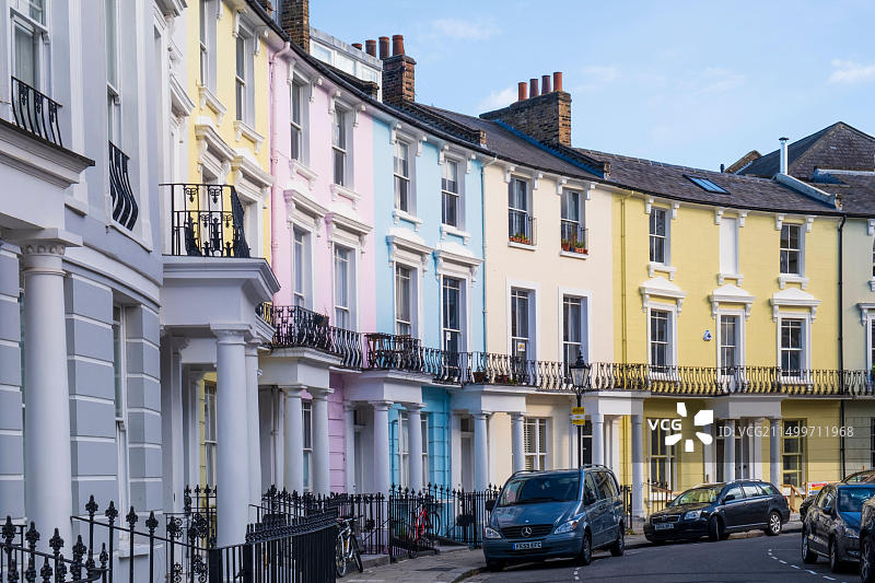 英国伦敦摄政公园附近的查考特新月图片素材