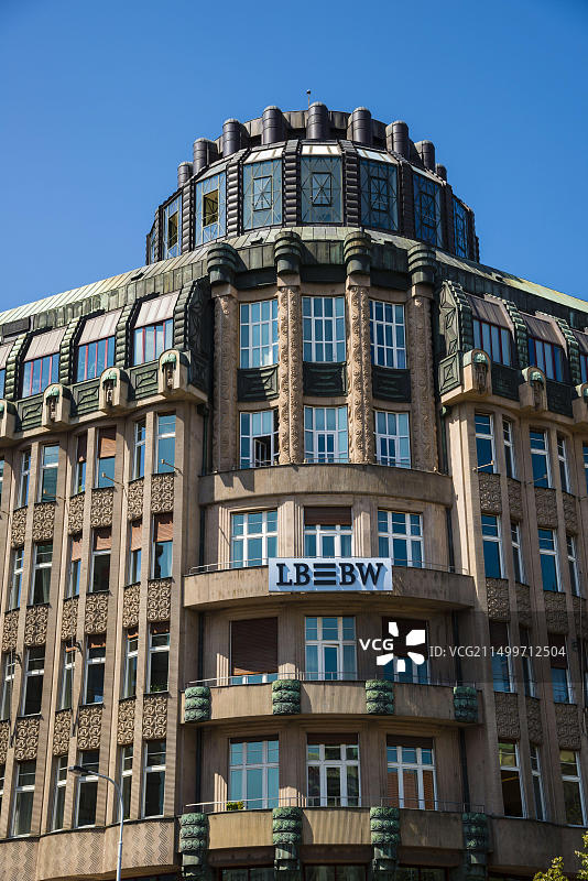 地理/旅行，捷克，巴登-符腾堡州立银行，布拉格，捷克共和国，全景自由图片素材