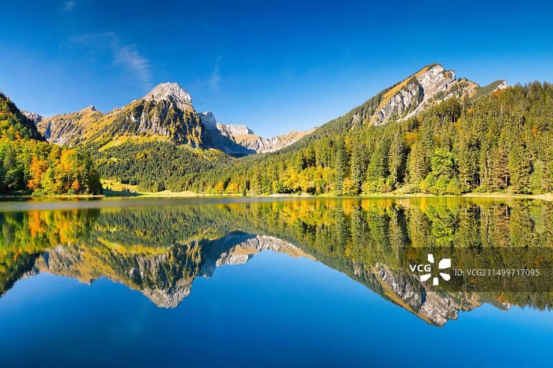 瑞士上湖布伦内利斯托克风光（请勿用于折叠卡/明信片）图片素材