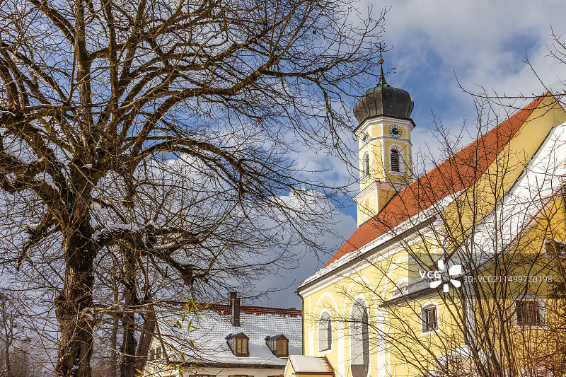 德国巴伐利亚明辛朝圣教堂圣亨利图片素材