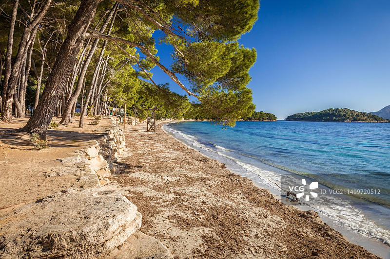 西班牙马略卡岛波连萨港和福门托海滩图片素材