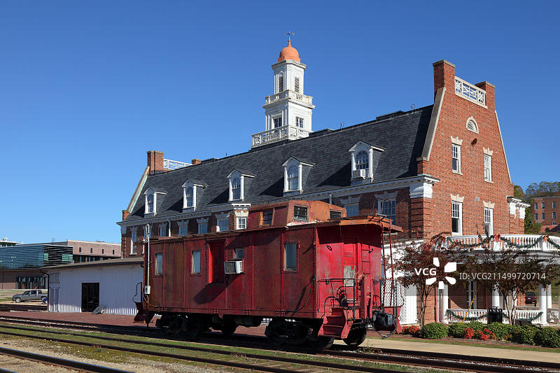 美国密西西比州维克斯堡亚祖密西西比铁路站旧仓库博物馆图片素材