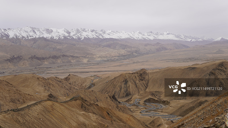 俯瞰盘龙古道图片素材