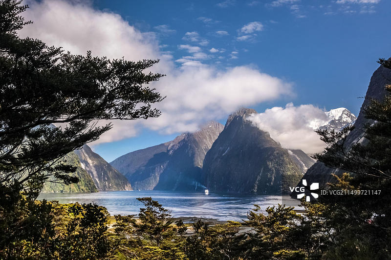 地理/旅行，新西兰，南岛，米尔福德峡湾，峡湾国家公园图片素材