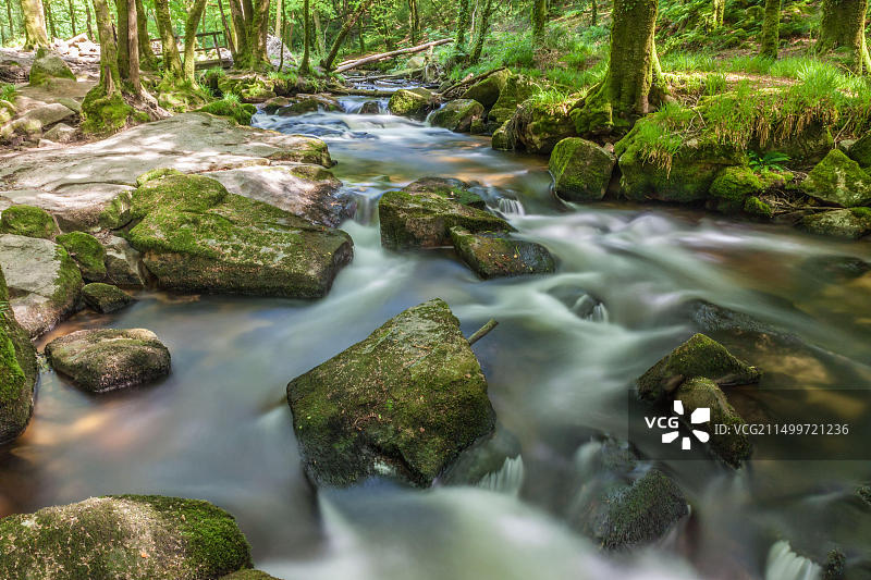 英国康沃尔郡福伊河畔圣尼奥茨博德明沼泽风光图片素材