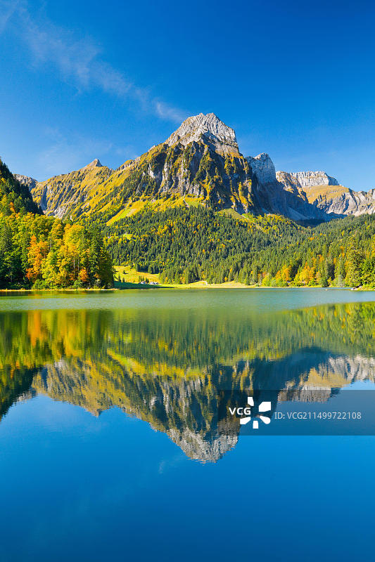 瑞士上湖布伦内利斯托克山，禁止用于折叠卡片贺卡明信片图片素材
