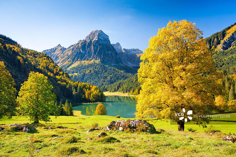 瑞士上湖布伦内利斯托克山，禁止用于折叠卡片贺卡明信片图片素材