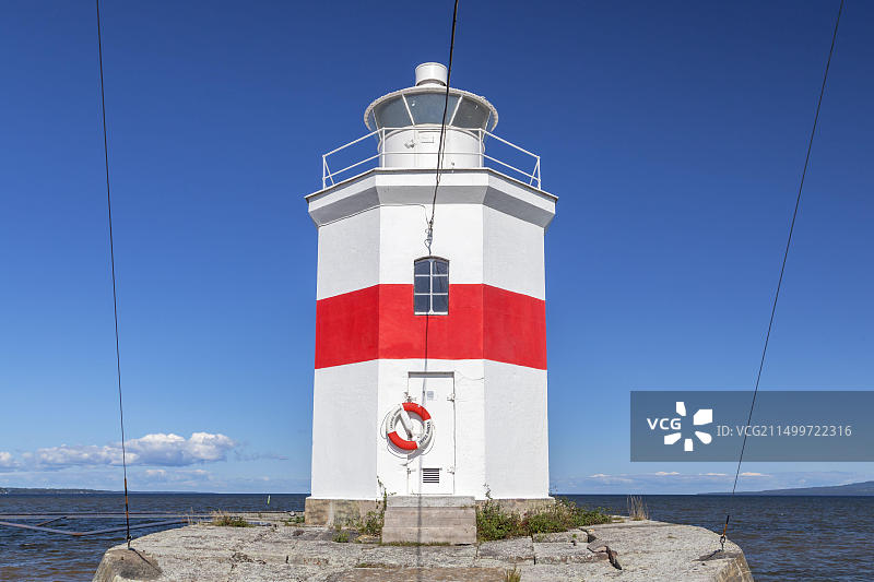 瑞典利德雪平维纳恩湖灯塔图片素材