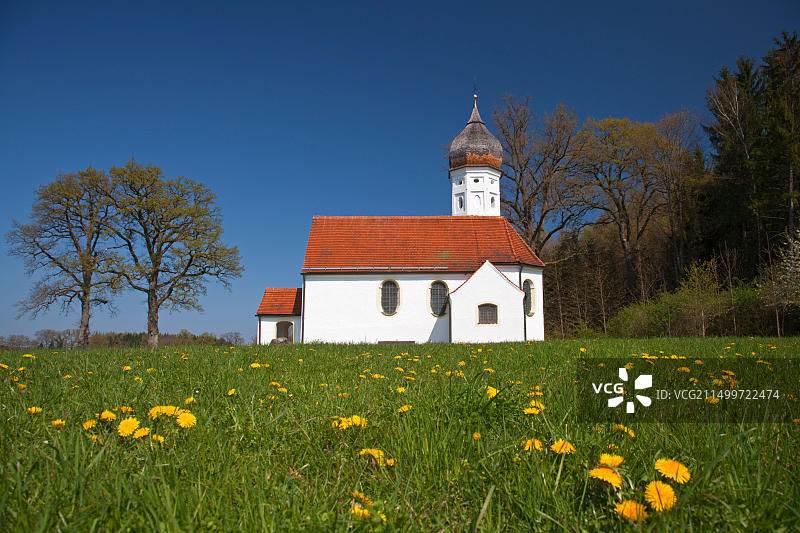 德国巴伐利亚彭茨贝格胡布教堂图片素材