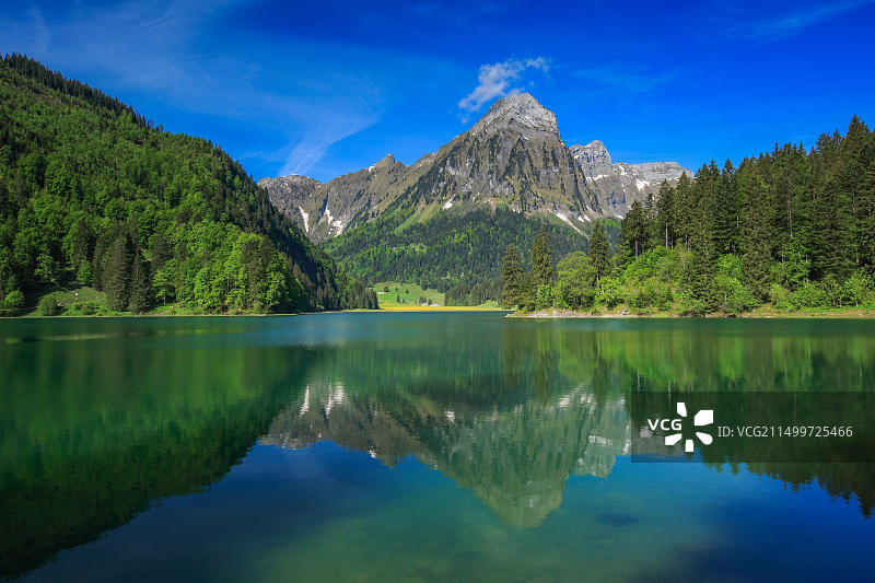 瑞士上湖布吕内利斯托克山图片素材