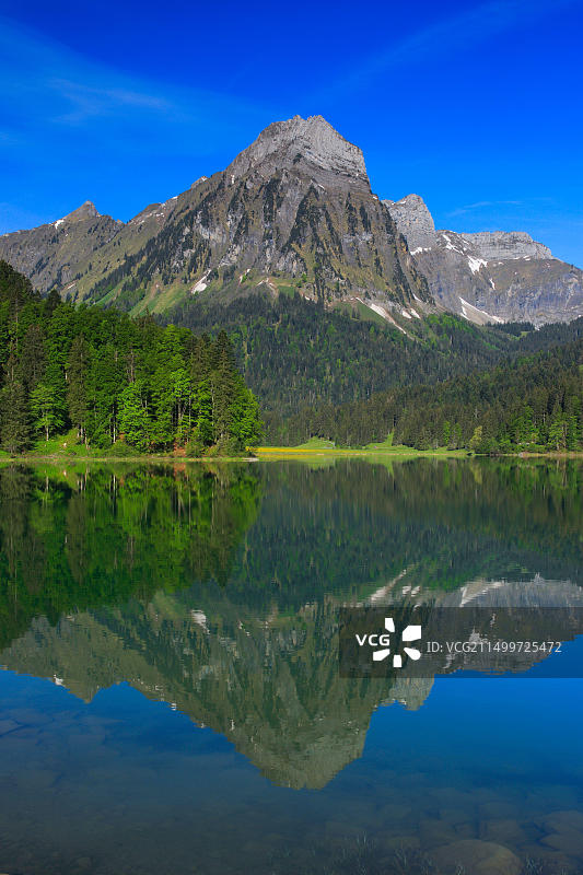 瑞士上湖布吕内利斯托克山图片素材