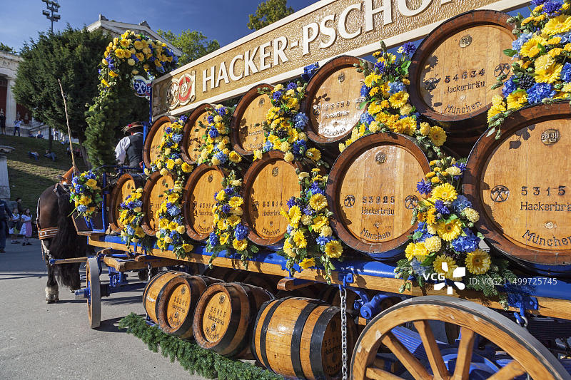 德国慕尼黑啤酒节餐饮啤酒商图片素材