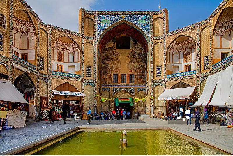 伊斯法罕大巴扎Qeysarie门外景图片素材