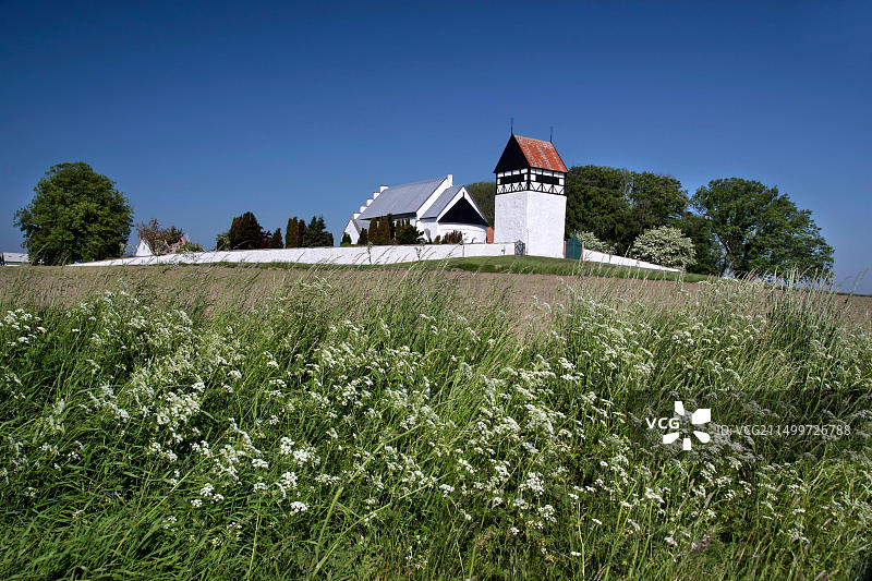 丹麦博恩霍尔姆岛内克瑟的圣保罗教堂图片素材