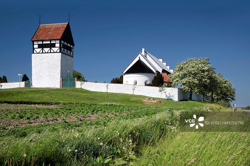 丹麦博恩霍尔姆岛内克瑟的圣保罗教堂图片素材