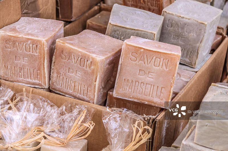 法国普罗旺斯戈尔德村庄的乡村风格香皂图片素材