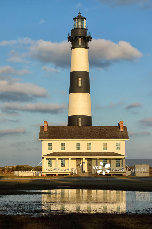 美国北卡罗来纳州：博迪岛灯塔，建于1872年图片素材
