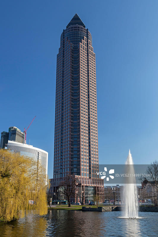 德国黑森州美因河畔法兰克福贸易展览中心塔图片素材