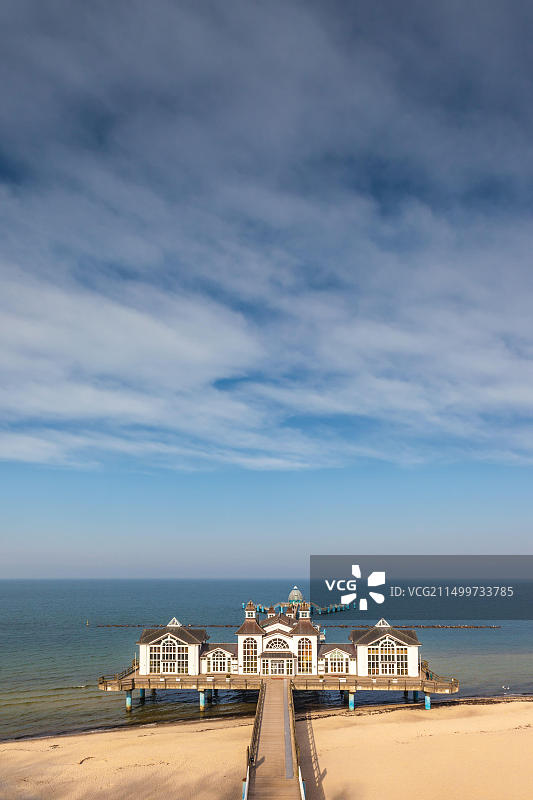 德国吕根岛塞尔林的码头图片素材