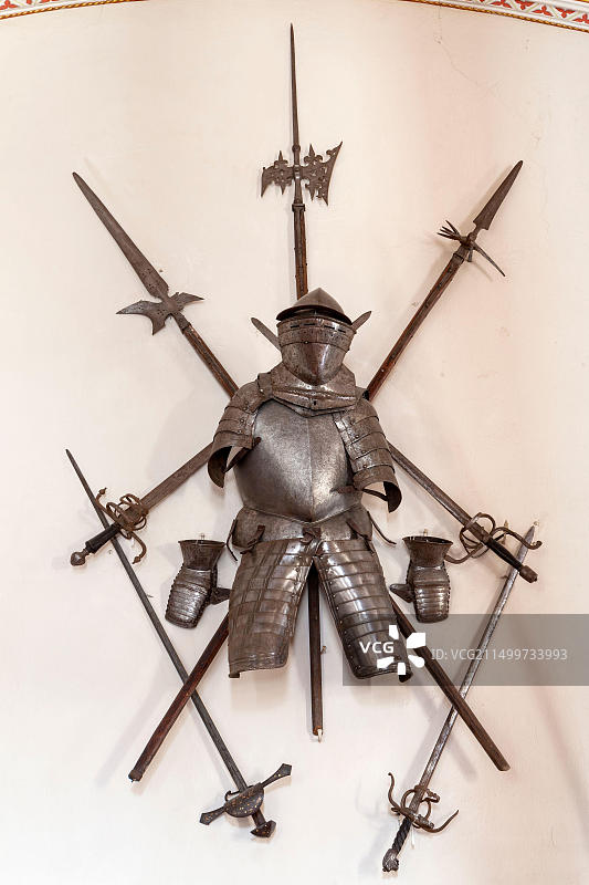 德国莱茵兰-普法尔茨州科布伦茨骑士大厅军械图片素材