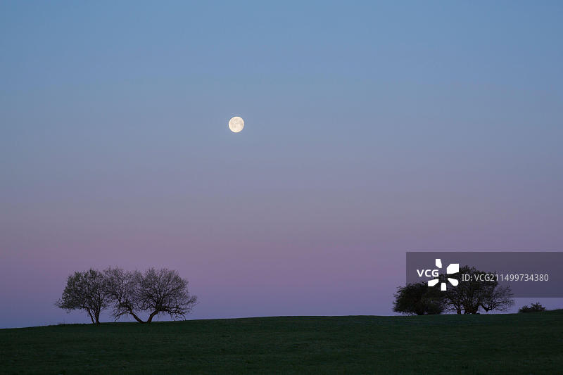 德国萨克森-安哈尔特哈尔茨山区高原的清晨景观图片素材