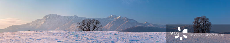 从格罗斯威尔看德国的赫尔佐格山峰图片素材