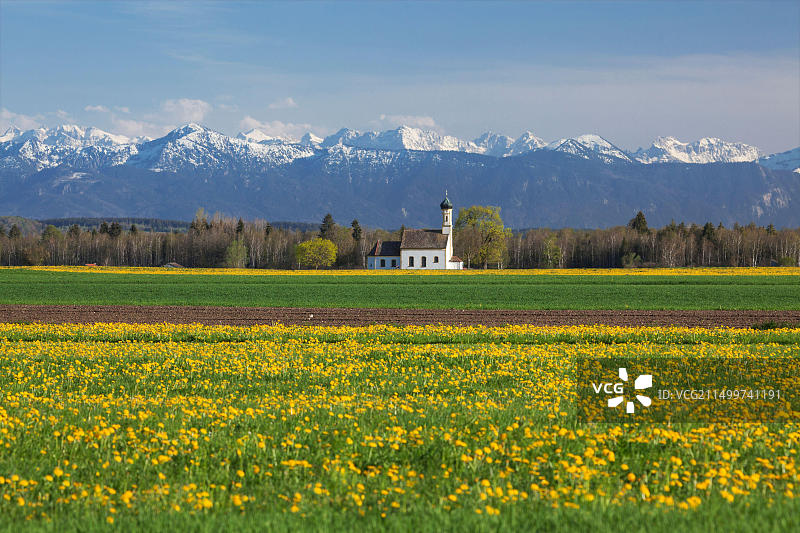 德国巴伐利亚赖斯廷：圣达克沃思教堂图片素材