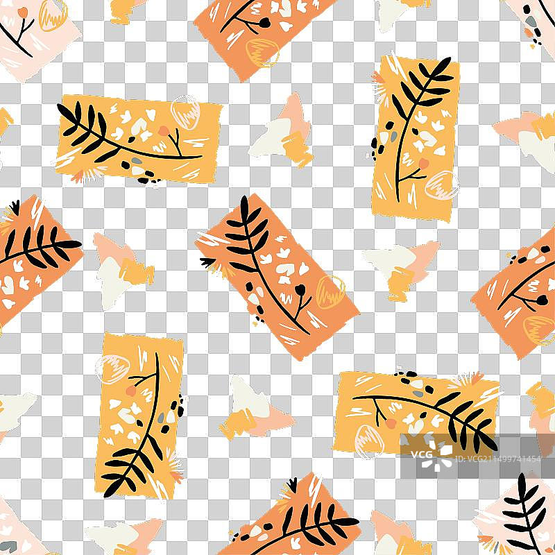 现代斯堪的纳维亚风格的无尽花卉图案图片素材