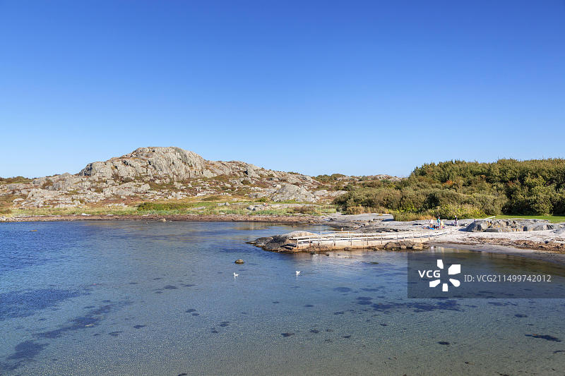 瑞典Oeckeroe岛Hoenoe的浴场风光图片素材