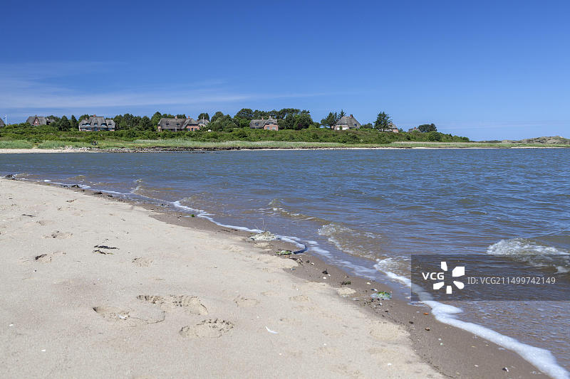 德国叙尔特岛坎彭前的海滩瓦特图片素材