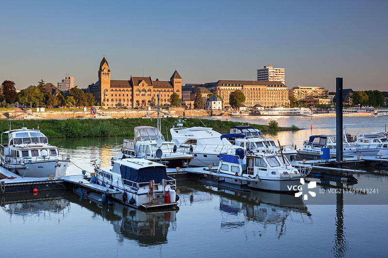 德国莱茵兰-普法尔茨科布伦茨：莱茵河风光图片素材