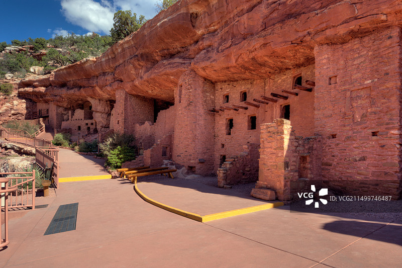 马尼托泉附近的马尼托悬崖住所，旅游景点图片素材