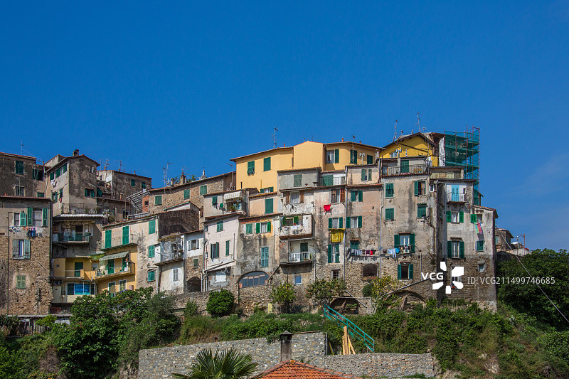 意大利北部因佩里亚区文蒂米利亚镇图片素材