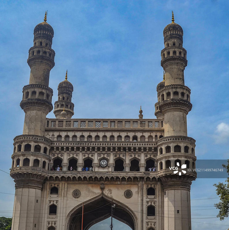 海德拉巴/印度的标志性建筑查米纳塔门图片素材