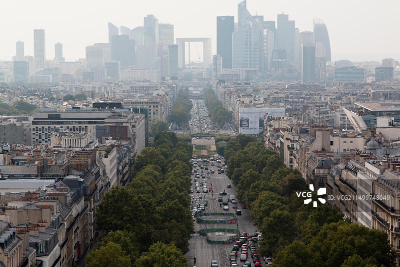 从凯旋门看到的巴黎景色TV000402图片素材