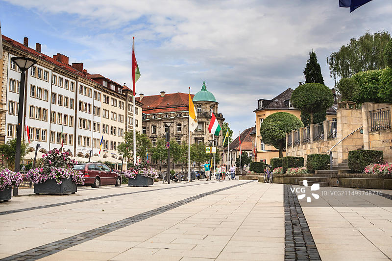 德国拜罗伊特：理查德·瓦格纳音乐节期间的城市风貌图片素材