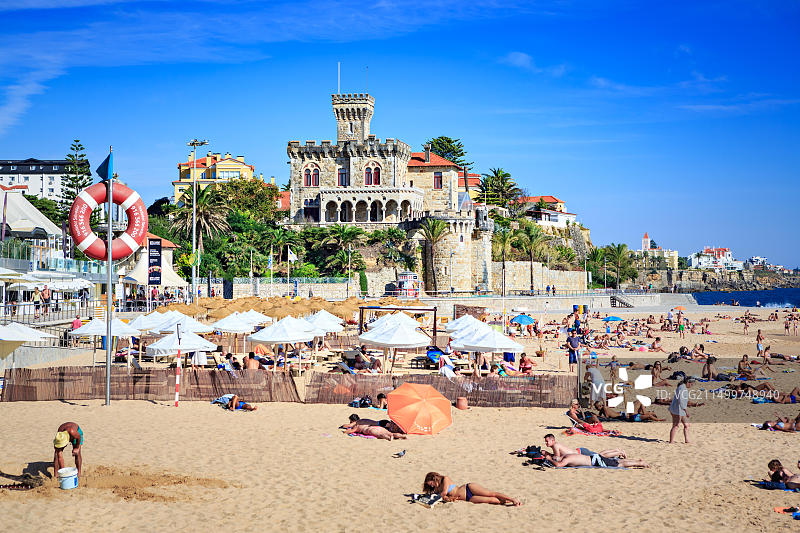 葡萄牙埃斯托利尔塔马里兹海滩图片素材