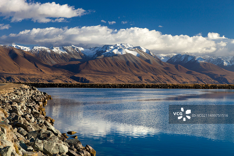 普卡基湖，新西兰南岛图片素材