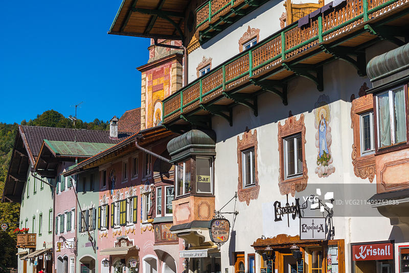 米滕瓦尔德，上巴伐利亚，巴伐利亚，德国，欧洲图片素材