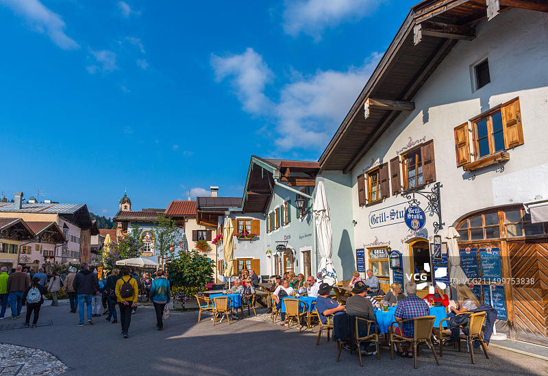 米滕瓦尔德，上巴伐利亚，巴伐利亚，德国，欧洲图片素材