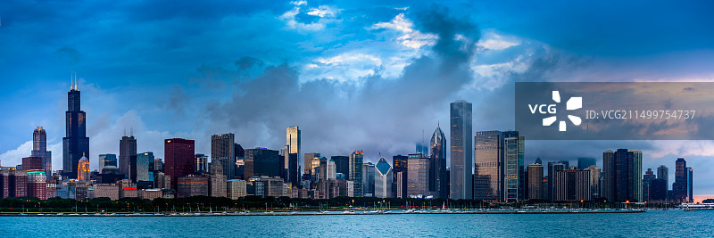 芝加哥天际线图片素材