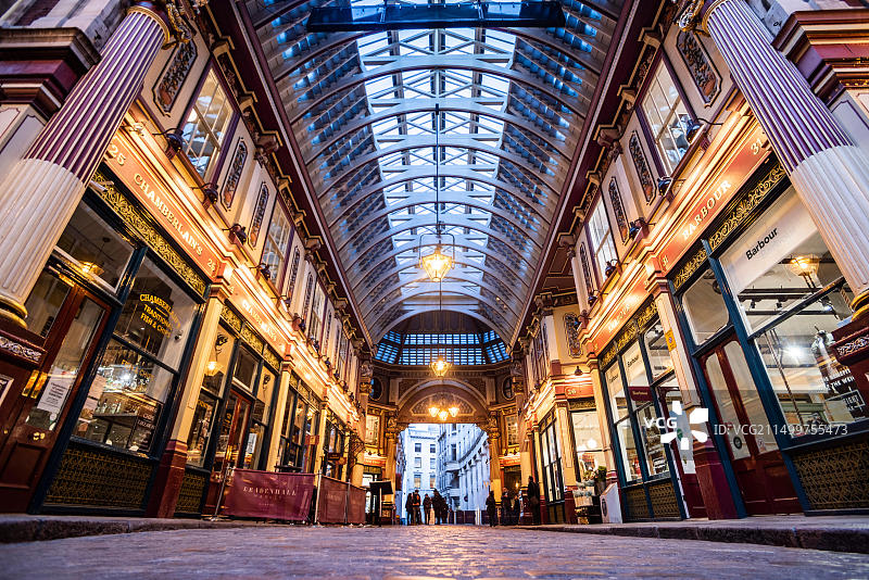 英格兰伦敦市利德贺市场图片素材