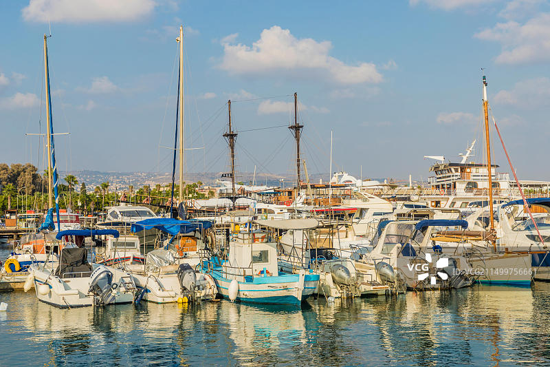 欧洲地中海塞浦路斯帕福斯港口图片素材