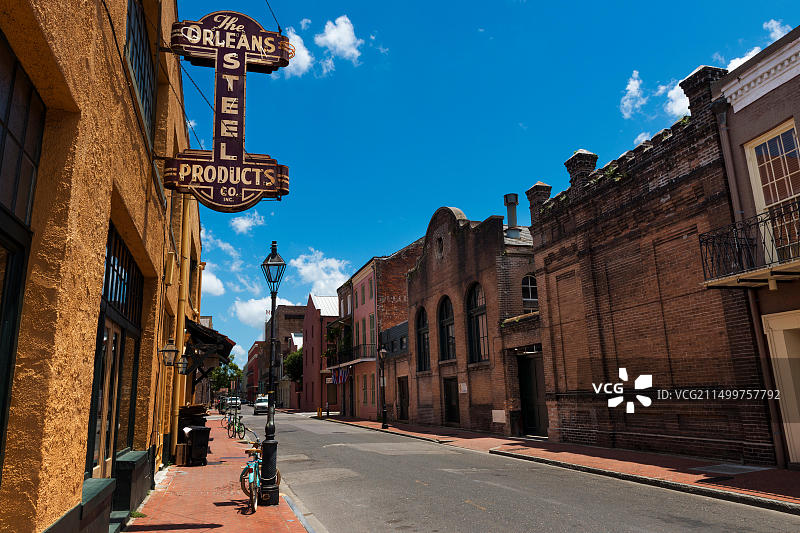 美国路易斯安那州新奥尔良法国区街景图片素材