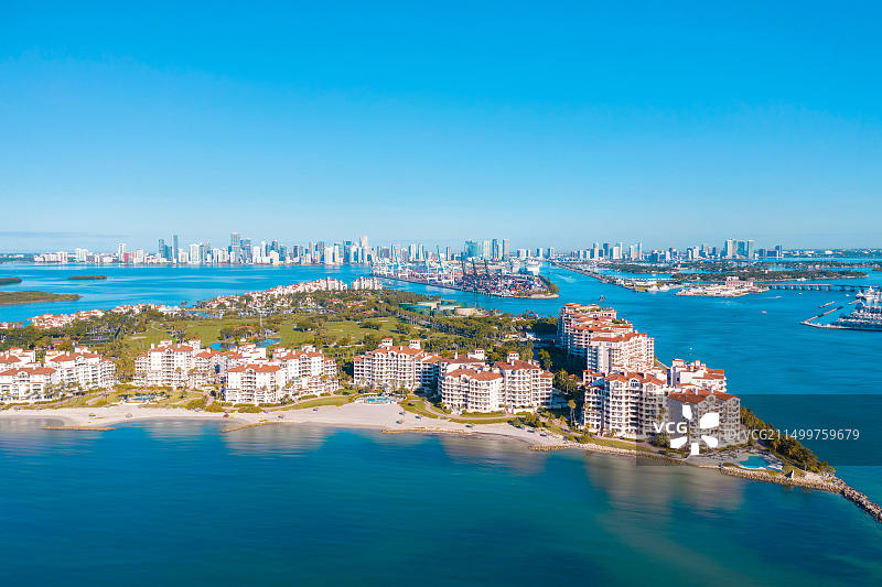 迈阿密海滩的费希尔岛图片素材